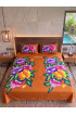 Hand Painted Rayon Bedsheet Set King Size Hand Painted Rayon Bedsheet Set King Size